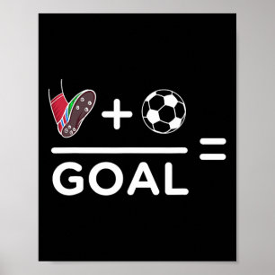 Rolig fotbollsspelare Math Mål Älskare Humor Pojka Poster