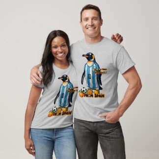 Rolig fotbollsspelare Pingvin från Argentina på Gr T Shirt