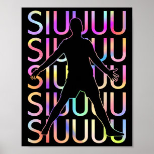 Rolig fotbollsspelare Siuuu rolig fotboll fotboll Poster