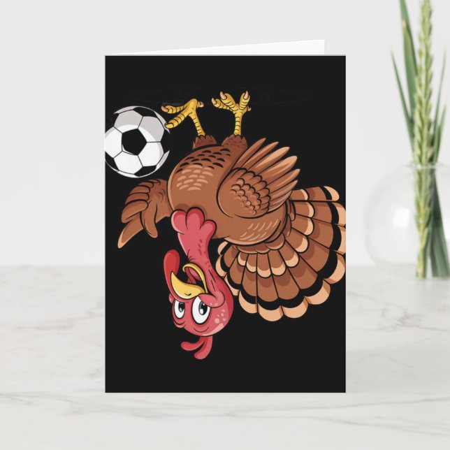 Rolig fotbollsspelare Thanksgiving Turker Sport Hu Kort (Framsida)