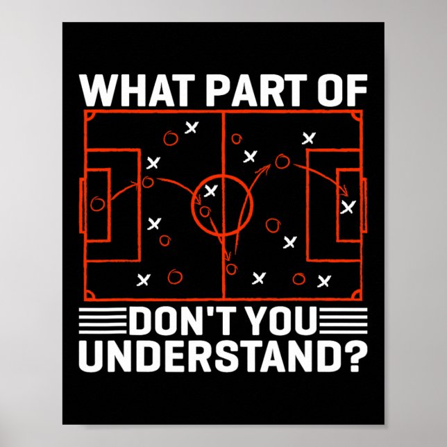 Rolig fotbollsstrategiskrivelse Meme-design  Poster (Framsidan)