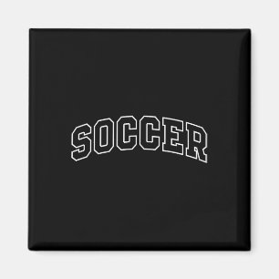 Rolig fotbollströja med text för lagspelare och tr magnet