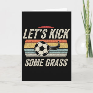 Rolig fotbollströja retro vintage Låt oss sparka l Kort