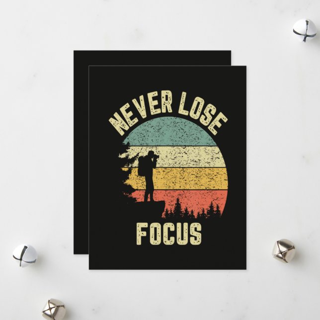 Rolig Fotograf Kamera Tappar Aldrig Fokus  Julkort (Fram/Back In Situ)