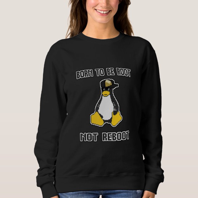 Rolig fräck linux IT-administratör Född att vara R T Shirt (Framsida)