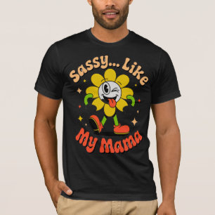Rolig fräck som min mamma retro tecknad svart t-sh t shirt