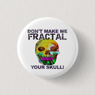 Rolig Fractalskalle Knapp