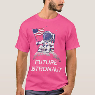 Rolig framtida astronaut på månen t shirt