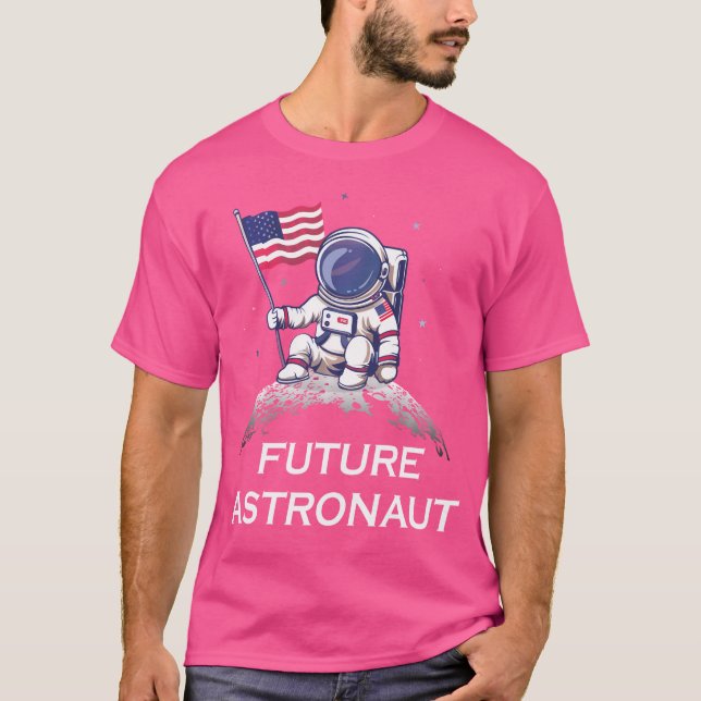Rolig framtida astronaut på månen t shirt (Framsida)