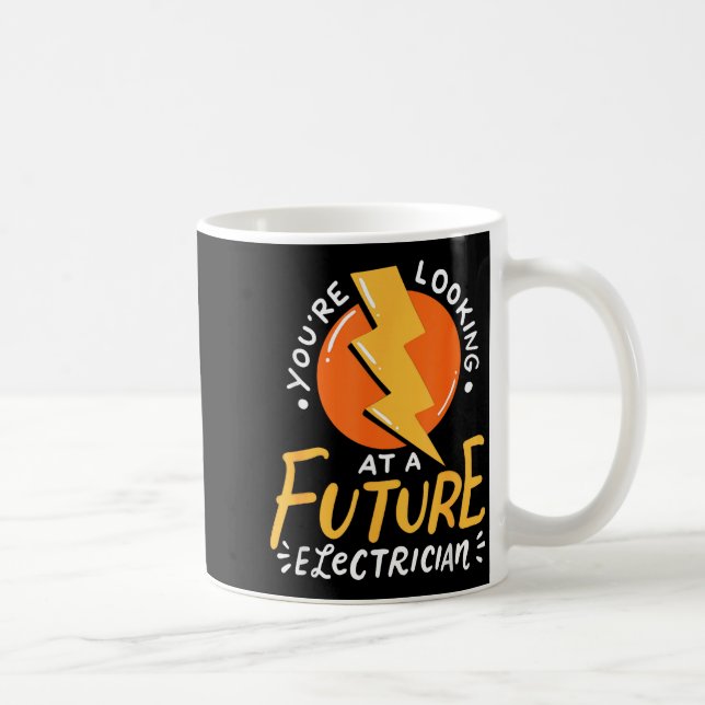 Rolig framtida elektriker elektrotekniker  kaffemugg (Höger)