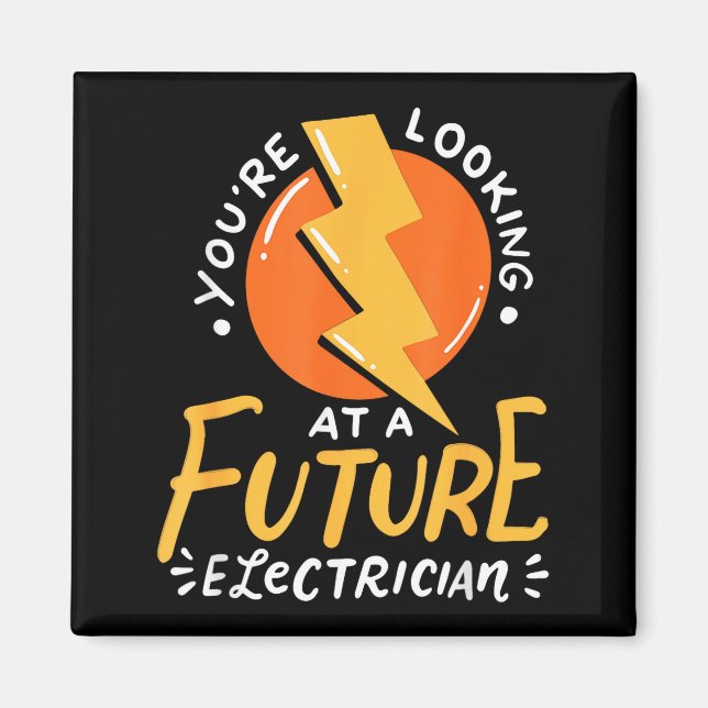 Rolig framtida elektriker elektrotekniker  magnet (Framsidan)