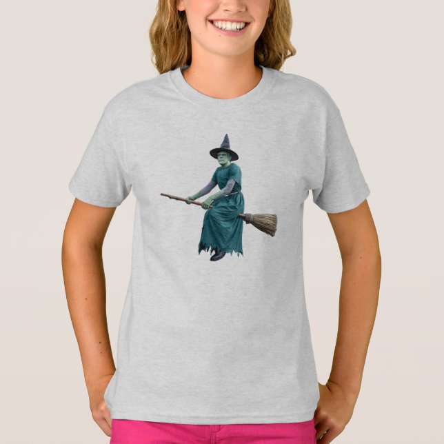 Rolig Frankenstein Häxa Barn T-Shirt (Framsida)