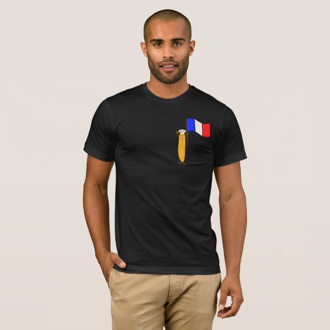 Rolig fransk baguett t shirt (Hel framsida)