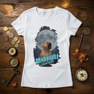Rolig fransk bulldog som ylar t-shirt