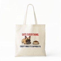 Rolig fransk bulldog-totebag för hundmammor