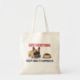 Rolig fransk bulldog-totebag för hundmammor tygkasse