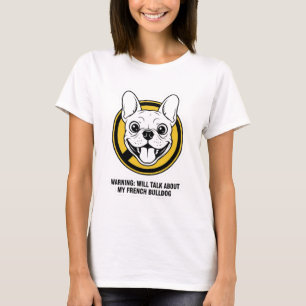 Rolig fransk bulldogg-ansikte Sött franskie-design T Shirt
