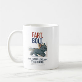 Rolig fransk bulldogg Fart Bolt Hund Humor Present Kaffemugg