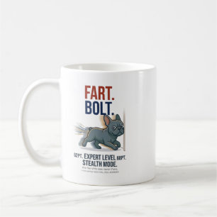 Rolig fransk bulldogg Fart Bolt Hund Humor Present Kaffemugg