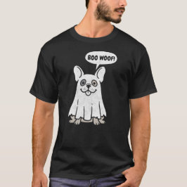 Rolig fransk bulldogg Halloween spökhund T Shirt