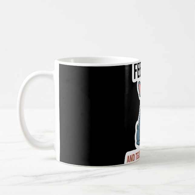 Rolig fransk bulldogg Mata mig och berätta att jag Kaffemugg (Vänster)