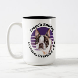 Rolig fransk bulldoggs-citat Tvåtons kaffemugg