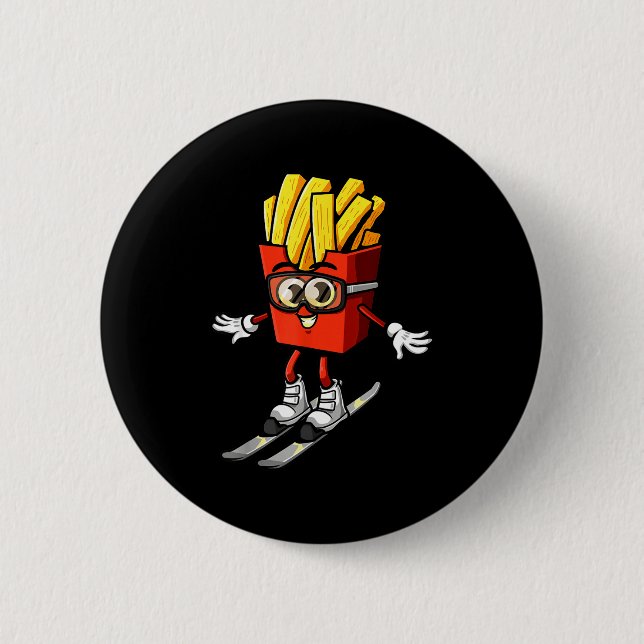 Rolig fransk pommes friz ski potatis pommes friz s knapp (Framsida)