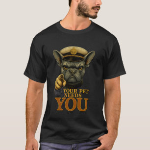 Rolig franskälskare kläder & design fransk bulldog t shirt