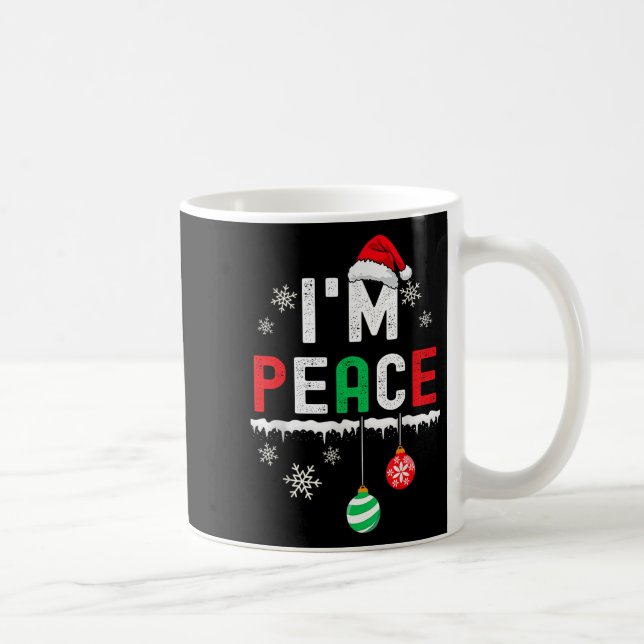 Rolig Fred Jag Kommer I Fred Jul Par Matcher Kaffemugg (Höger)
