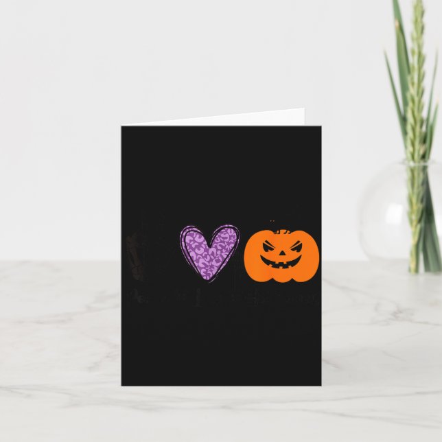 Rolig Fred Kärlek Halloween Svart Katt Kort (Framsida)