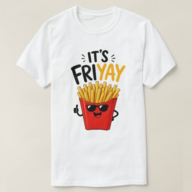 Rolig Fredag Unisex Vit T Shirt (Design framsida)