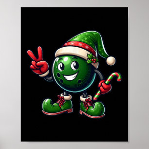 Rolig Fredshand Bowling Alv Jul Kvinnor Män Poster