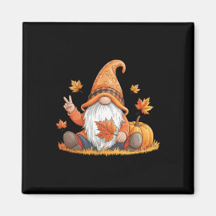 Rolig Fredstomte Halloween Thanksgiving Pumpa A Magnet