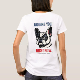 Rolig Frenchie T-Shirt med snett ögonkast – Dömand
