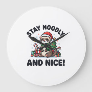 Rolig Fret Christmas Stanna Noodly Och Snäll Stor Klocka