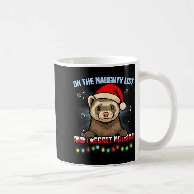 Rolig Frettröding Jul Santa Hatt Xmas Män Kvinnor  Kaffemugg (Höger)