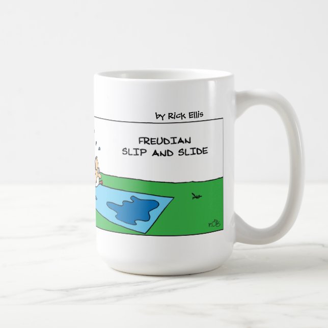 Rolig Freudsk felslippruta Kaffemugg (Höger)