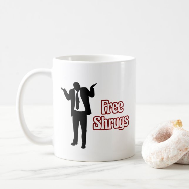 Rolig fri axelryckningkaffemugg kaffemugg (Med munk)