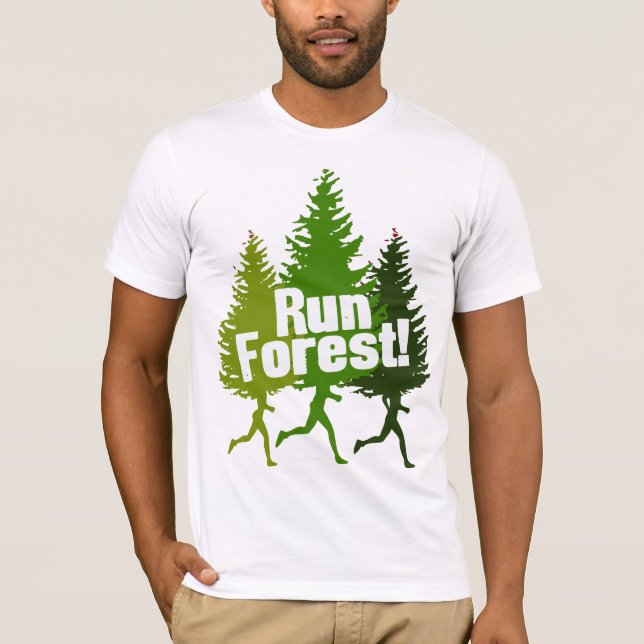 Rolig fridluftsmänniskaspringaskog t-shirt (Framsida)
