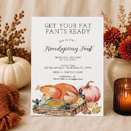 Rolig Friendsgiving-festlig Invitation Inbjudningar