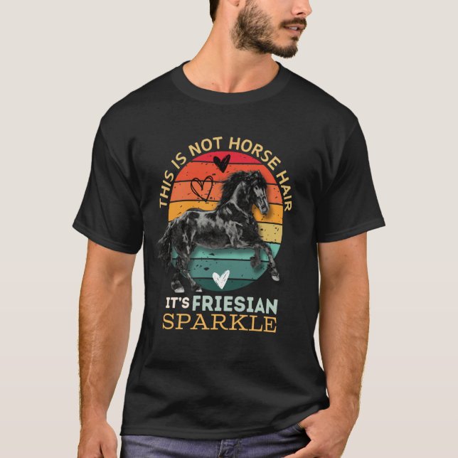Rolig Friesisk Hästälskare Top T Shirt (Framsida)