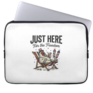 Rolig Frihet Tupp Vintage Patriotisk Tröja_1 Laptop Fodral