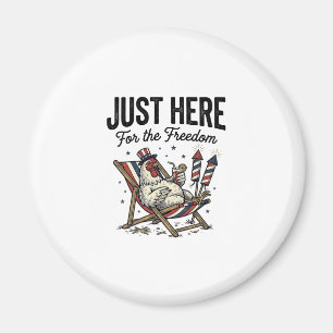Rolig Frihet Tupp Vintage Patriotisk Tröja_1 Magnet