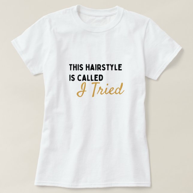 Rolig frisyr dag Frisyr Anpassad grafisk t-shirt (Design framsida)