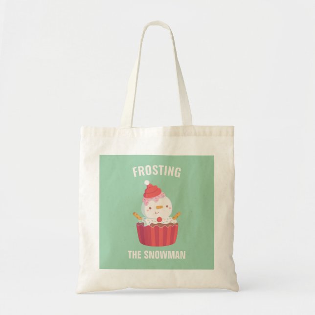 Rolig Frostning Snömannen Cupcake Puns Tygkasse (Framsidan)