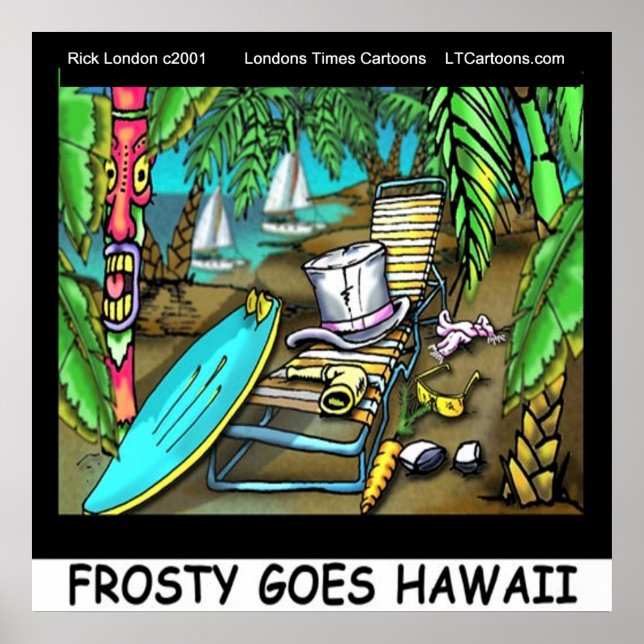 Rolig Frosty åker till Hawaii-affisch Poster (Framsidan)