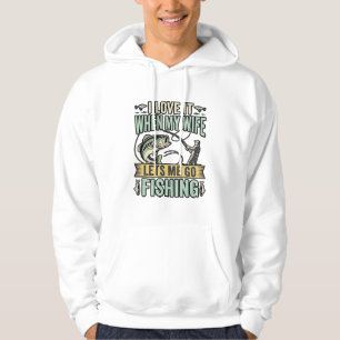 Rolig fru låter mig gå på fiske Vintage tröja desi Hoodie