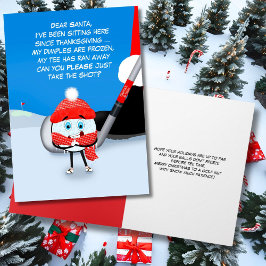 Rolig Frysande Golfboll Jul Kort