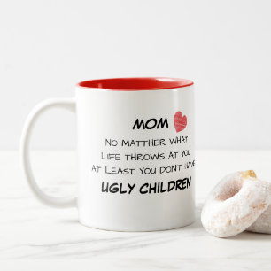 Rolig ful barnmugg för mamma Två-Tonad mugg