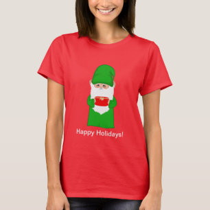 Rolig ful julgnom i grön ful t shirt